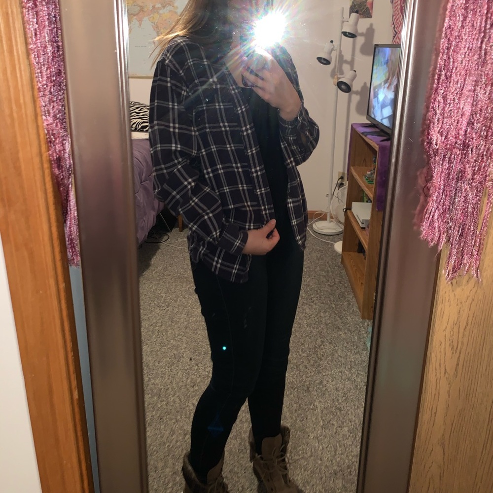 Blue and white flannel!